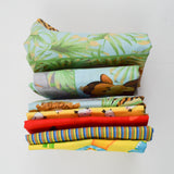 Colorful Children's Animal Illustration Print Quilting Weight Woven Fabric Bundle