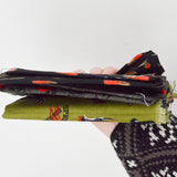 Black, Red + Gray Horror Movie Print Quilting Weight Woven Fabric Bundle
