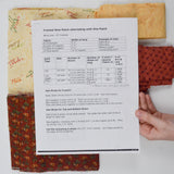 Warm Brown Cut Quilting Fabric + Framed Nine Patch Quilt Pattern