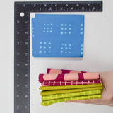 Blue, Green + Deep Magenta Batik Quilting Weight Woven Fabric Bundle