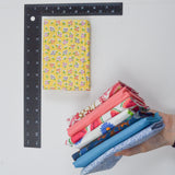 Blue, Red, Yellow + White Quilting Weight Woven Fabric Bundle