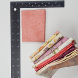 Pink + White Ornate Floral Print Quilting Weight Woven Fabric Bundle