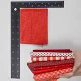 Red + White Quilting Weight Woven Fabric Bundle