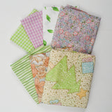 Pastel Green, Pink + Yellow Woven Fabric Bundle