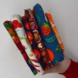 Fruit + Veggie Print Quilting Weight Woven Fabric Bundle