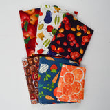 Fruit + Veggie Print Quilting Weight Woven Fabric Bundle