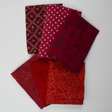 Maroon + Dark Red Quilting Weight Woven Fabric Bundle