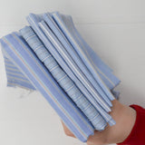 Blue + White Stripe Woven Fabric Bundle