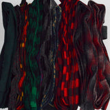 Dark Plaid Felted Wool Strips + Fabric Remnants
