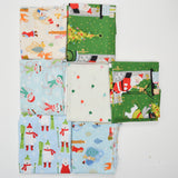 Winter Animal + Santa Print Quilting Weight Woven Fabric Bundle