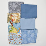 Gray, Blue + Outdoor Activity Print Quilting Weight Woven Fabric Bundle