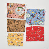 Colorful Animal Illustration Print Quilting Weight Woven Fabric Bundle