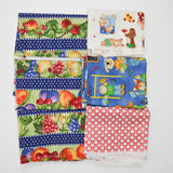 Fruits + Cute Animal Print Quilting Weight Woven Fabric Bundle
