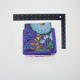 Purple Geometric + Floral Print Mixed Weight Woven Fabric Bundle