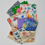 Assorted Colorful Illustration Print Quilting Weight Woven Fabric Bundle
