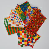 Primary Color Geometric Quilting Weight Woven Fabric Bundle