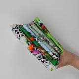 Colorful Cow Print Quilting Weight Woven Fabric Bundle