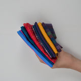 Colorful Stripe + Plaid Mixed Weight Woven Fabric Bundle