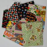 Black + Colorful Mary Engelbreit Print Quilting Weight Woven Fabric Bundle
