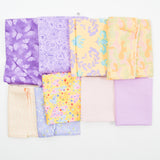 Pastel Purple + Yellow Woven Fabric Bundle