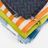 Blue, Green + Orange Mixed Weight Woven Fabric Bundle