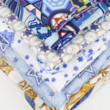 Blue + White Judaica Quilting Weight Woven Fabric Bundle