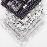 Black + White Print Quilting Weight Woven Fabric Bundle