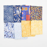 Blue + Yellow Quilting Weight Woven Fabric Bundle