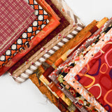 Red, Brown + Orange Quilting Weight Woven Fabric Bundle