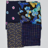 Black, Blue + Yellow Woven Fabric Bundle