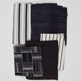 Black, Gray White + Gold Woven Fabric Bundle