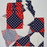 Red, White + Blue Partially Pieced Woven Fabric Bundle