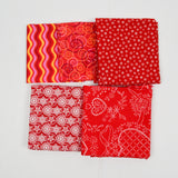Red + White Quilting Weight Woven Fabric Bundle