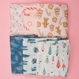 Christmas + Winter Print Quilting Weight Woven Fabric Bundle