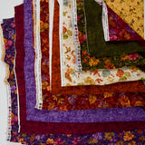 Autumnal Print Quilting Cotton Bundle, 36" x 44" Pieces - Set of 10