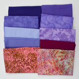 Purple + Pink Quilting Weight Woven Fabric Bundle