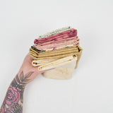 Muted Pink, Beige + Green Quilting Weight Woven Fabric Bundle