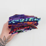 Colorful Batik Quilting Weight Woven Fabric Bundle