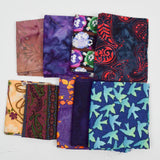 Colorful Batik Quilting Weight Woven Fabric Bundle