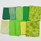 Green Quilting Weight Woven Fabric Bundle