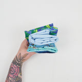 Blue + Green Quilting Weight Woven Fabric Bundle