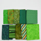 Green Quilting Weight Woven Fabric Bundle