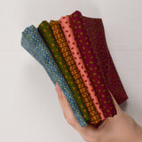 Autumnal Calico Floral Print Quilting Weight Woven Fabric Bundle