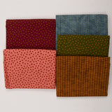 Autumnal Calico Floral Print Quilting Weight Woven Fabric Bundle