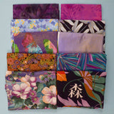 Purple + Gold Floral Quilting Weight Woven Fabric Bundle