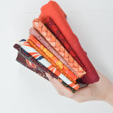 Orange + Red Woven Fabric Bundle