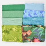 Green + Blue Woven Fabric Bundle