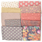 Red, Brown + Orange Autumnal Woven Fabric Bundle