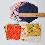 Assorted Cut Squares + Hexagons Woven Fabric Bundle