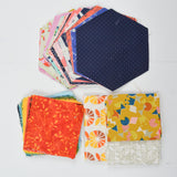 Assorted Cut Squares + Hexagons Woven Fabric Bundle